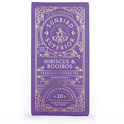 Sunbird Rooibos Hibiscus Rooibos | Roter Tee Blend mit Hibiscus | 20 kompostierbare Beutel | Rare Premium Rooibos | 100… – Bild 5