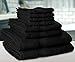 Utopia Towels Eight Piece Towel Set in Black