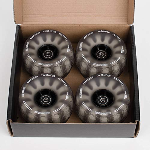 IWONDER Cloud Wheel Electric Skateboard Wheels All Terrain Off Road 120mm 78A Translucent Urethane Patented Damping Foam Core Longboard Wheels