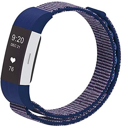 CosyZanx Compatible with Fitbit Charge 2 Bands Woven Soft Nylon Sport Wristbands for Men Women Lightweight Replacement Straps Accessories Bands for Fitbit Charge 2 Fitness Tracker