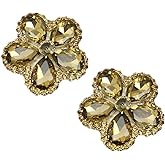 Douqu Rhinestone Crystal Shoe Clips Charm Decoration Clips for Shoes Metal Shoes Clip Accessories 1 Pair