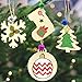 ZALALOVA Unfinished Christmas Wooden Ornaments, 166Pcs MSDS Approved Christmas Tree Ornaments 6 Styles Crafts Kit 33.6 Ft Jute Twine 50 Colorful Bells 6 Color Pens Christmas Crafts for Kids