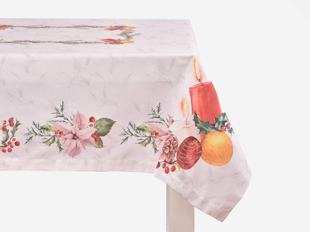 MI CASA Natural Flower Tablecloth 150 x 150 cm