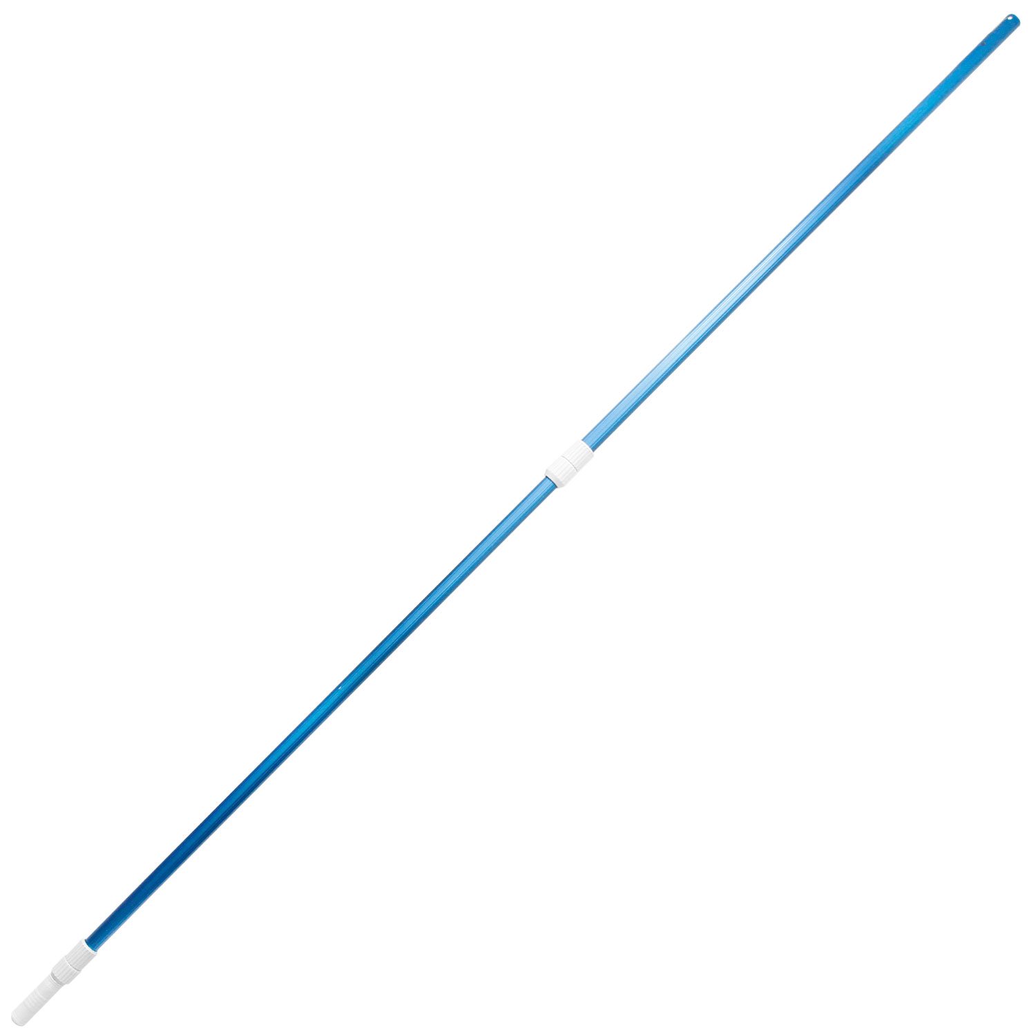 U.S. Pool Supply Professional 12 Foot Blue Anodized Aluminum Telescopic Swimming Pool Pole, Adjustable 3 Piece