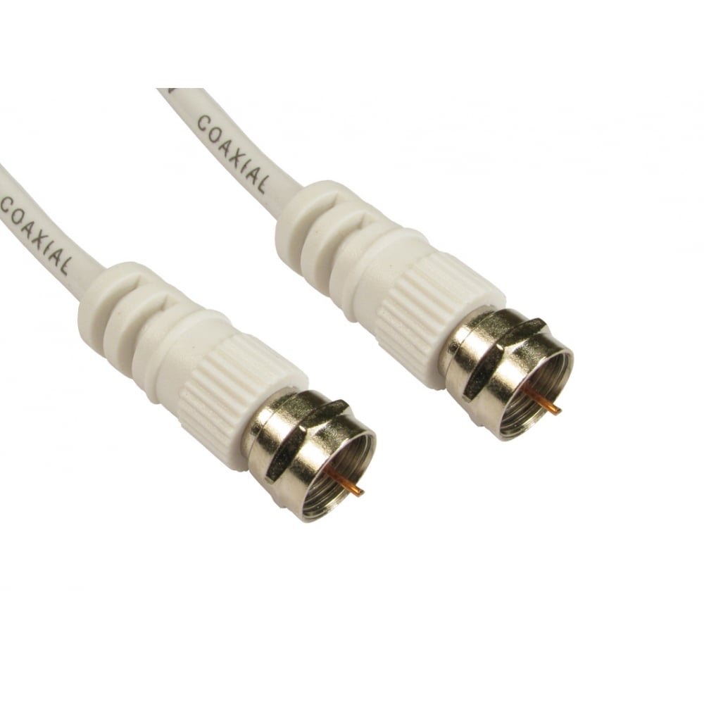 JAFSAL ONLINE Coaxial Satellite Cable F Type Male Connectors 75ohm Screw Connector Lead Compatible With Sky Black/White GOLD VIRGIN MEDIA SKY Q HD TV TIVO & SUPERHUB- 20 Meter