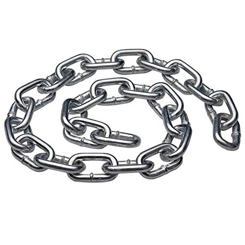 Heavy Duty Galvanized Chain Links Extra Strong Welded Dipped Shiny Chrome Plated and Polished DIY for Fence Gate Bike Cycle Security Lock (3mm, 3 Metre)