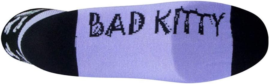 SockGuy, Classic Bad Kitty Womens Socks, cuff height 2", size S / M, Black/Pink : Cycling Socks : Clothing