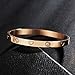 MVCOLEDY Valentine's Day Gift Jewelry Rose Gold Plated Bangle Bracelet Stone Stainless Steel Heart Crystal Bangle Bracelets for Women Jewelry Size 6.7