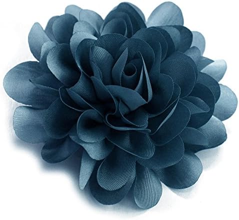 Roooms Girl's Fashion Flower motif clip and brooch cosage Peacock Blue