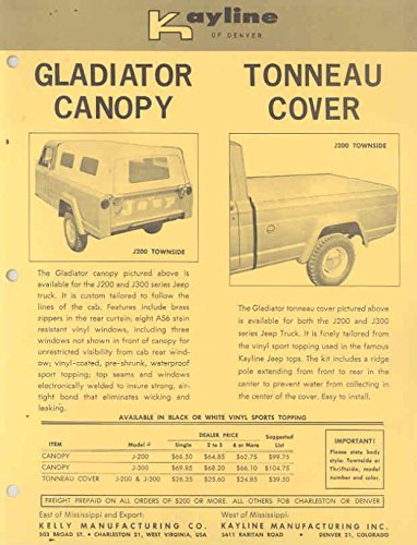 1964 Jeep J200 Gladiator Kayline Tonneau Cover Brochure