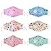 Kids Dust Mask,Aniwon 6 Pcs N95 Mask Kids Mouth Mask PM2.5 Anti Pollution Mask with 12 Pcs Activated Carbon Filter Insert Washable Cute Cotton Face Mask with Adjustable Straps