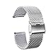 TFSeven 22mm Strap Bracelet Pin Buckle Silver Fashion DIY 304 Stainless Steel Mesh Watch Bands