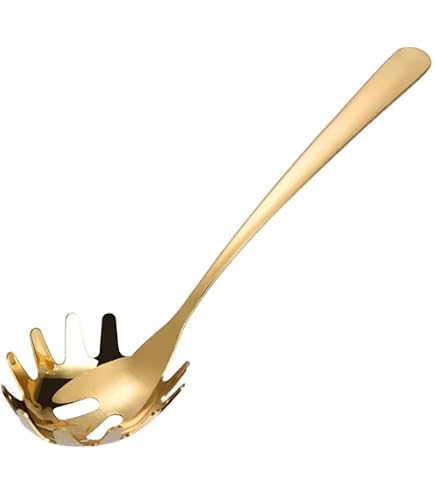 Amazon.com: Buyer Star Rose Gold Spaghetti Fork 11.8 Inch Stainless Steel  Pasta Server with Flat Long Handle, Heat Resistance and Dishwasher Safe :  Home & Kitchen