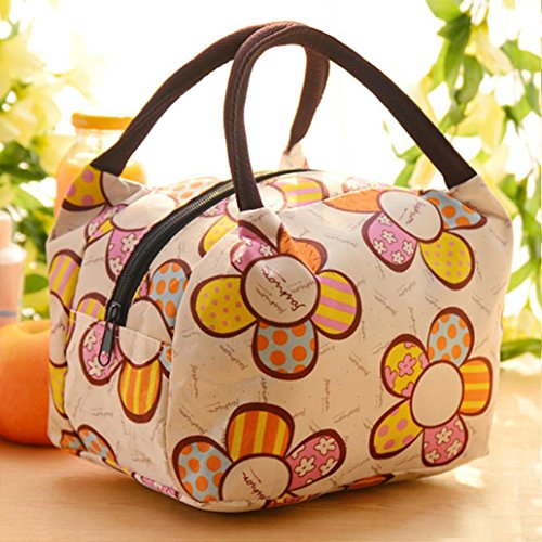 Click Here to See More Images Lunch Bag,YJYdada Insulation Package Portable Waterproof Oxford Cloth Lunch Bags Lunch With Rice (B)