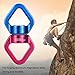 BHMOTORUS Safety Aluminum Alloy Triangular Rotational Device Hanging Climbing Swivel Hook Accessory 30KN 360 Degree Rope Swivel Connector for Climbing Hammock and Swing Setting
