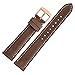 WOCCI Suede Vintage Leather Watch Band with Rose Gold Buckle, Quick Release Strap, Width (18mm 20mm 22mm)