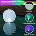 HAPIKAY Solar Floating Pool Lights - 14 Inch Inflatable and Waterproof LED Color Changing Light Orbs- Floats or Hang in Pool, Garden, Backyard, Patio, Party (1, English)