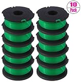 SF-080 Replacement Spool for Black and Decker GH3000 LST540 LST540B GH3000R SF-080-BKP Auto Feed Spool Single Line Trimmer 20ft 0.080 inch (10 Pack) by TOPEMAI