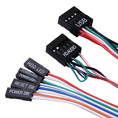 Desktop Computer Case Power Supply Reset HDD Button Switch with Dual