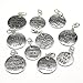 10PCS 10 Words Antique Silver Clip-on Charms Collection, Vintage Jewelry Supply Lot, Wholesale C23