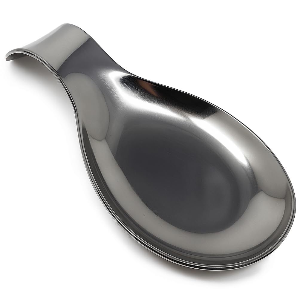 LS Kitchen - Kitchen Spoon Rest - Stainless Steel Kitchen Spoon Holder - Cooking Spoon Holder - Cooking Spoon Rest - Spoon Rest for Kitchen - Stainless Steel Spoon Rest for Kitchen - Silver