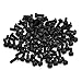 Electronics-Salon 100pcs M3 x 8mm Nylon Machine Screw, Black, Combination Phillips-Slotted Drive, Pan Head, Metric