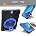 Galaxy Tab S3 9.7 Case Cover, BRAECNstock Hybrid Protective Shield Case Cover w/ Palm Handstrap/ Shoulder strap for Samsung Galaxy Tab S3 9.7 T820 (Black/Blue)
