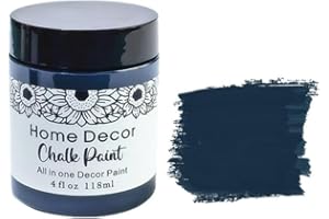 JAJADO Non-Toxic Furniture Paint Vintage Chalk Paint for Wood/Metal/Glass, Indoor/Outdoor Use No Sanding & Primer Needed Matte Finish Cabinet Paint, Waterbased | Acrylic | Crafts for DIY Projects 4oz/118ml (Navy Blue)