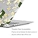 GMYLE MacBook Air 13 Inch Case A1466 A1369 Old Version 2010 2017, Hard Shell Plastic Clear Crystal Glossy Snap On Cover (White Floral Bloom)