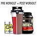 Hydra Cup - 36oz High Performance Dual Shaker Bottle, 14oz + 22oz, Leak Proof, Awesome Colors, Patented PRE + Protein Shaker Cup, Save Time & Be Prepared (Pack of 1, Rocket Red)