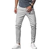 HUNGSON Mens Slim Fit Jeans Skinny Stretch Denim Pants for Men Straight Fit
