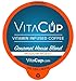 VitaCup Vitamin Infused Medium Roast Coffee Pods 16ct w/ Vitamins B12, B9, B6, B5, B1, & D3 For Energy in Recyclable Single Serve Pod Compatible with K-Cup Brewers Including Keurig 2.0