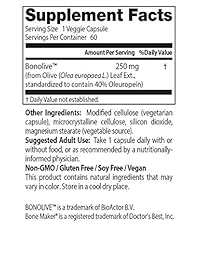 Doctor 's Best hueso eléctrica con bonolive, sin OMG, vegano, sin gluten, última intervensión de...
