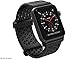 CATALYST Compatible with Apple Watch Band 42mm 44mm, Hypoallergenic, Breathable Wristband, Soft Silicone Replacement Bands, Sport Band for iWatch Series 1,2,3,4,5 Stealth Black