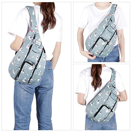 KAMO Sling Backpack - Travel Rope Bag Crossbody Pack for Women Men Teens - Waterproof Outdoor Shoulder Backpack for Trekking Bicycle Sport Hiking Camping