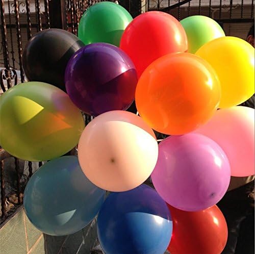 Intime Party Balloons 12 Inches Rainbow,Assorted Colors Latex Balloons Bulk for Birthday,Carnival Festival, Ceremony (100 PCS)