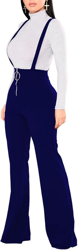 high waisted bell bottom overalls