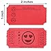 Raffle Ticket Roll of 2,000 Consecutively Numbered Tickets, Red Emoji Heart Eyed Face, by Indiana Ticket Company