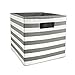 DII Polyester Cube Storage Collection Hard Sided Collapsible, 11x11x11, Gray