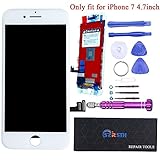 RSTH LCD Screen Display Touch Digitizer Frame Assembly Set for iPhone 7 4.7 inch with 3D Touch and Repair Kits（White） …