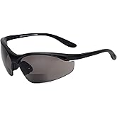 Calabria 91348 Anti Fog Bifocal Reading Safety Glasses Readers +1.00 Grey Mens Womens Wrap Around Eye Protection Protective