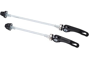TEUOPIOE 1 Pair MTB Quick Release Skewers Bike QR, 150/190 mm Road Mountain Bicycle Wheel Hub Front and Rear Clip Bolt Lever Axle Set(Black)