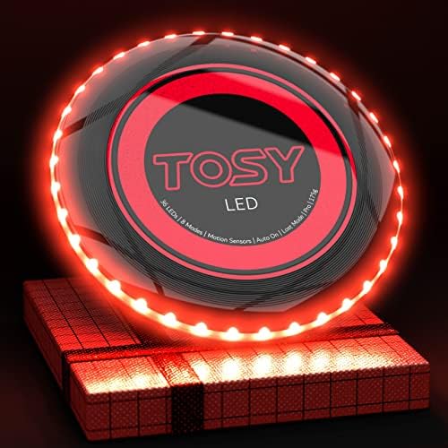 Flying Disc – 36 LED Monocolore, Super Luminoso, modalità Smart, Auto-Illuminazione, Ricaricabile, Impermeabile, Gioco Outdoor per Bambini e Adulti, 175 g