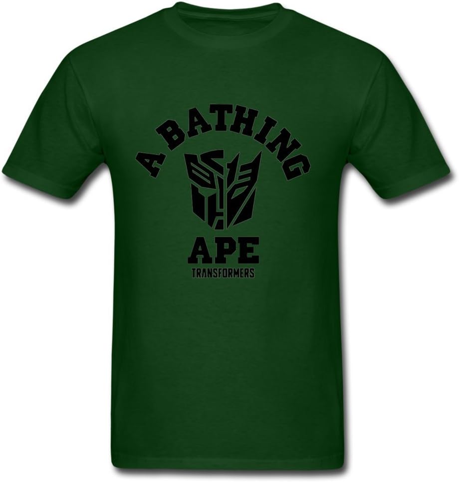 LeiANze Mask Hero Bape Show Your Charm Men's T-Shirts Forest green XX-Large