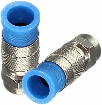 Mark8shop 10 Pcs Waterproof RG6 Coax Compression Cable F Connector Coaxial Fitting Adapter