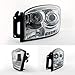 AKKON - For Dodge Ram Pickup Truck Chrome Clear Dual Halo Ring LED Projector Headlights Left + Right Replacement