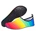 Womens and Mens Water Shoes Barefoot Quick-Dry Aqua Socks for Beach Swim Surf Yoga Exercise (Colourful, M)
