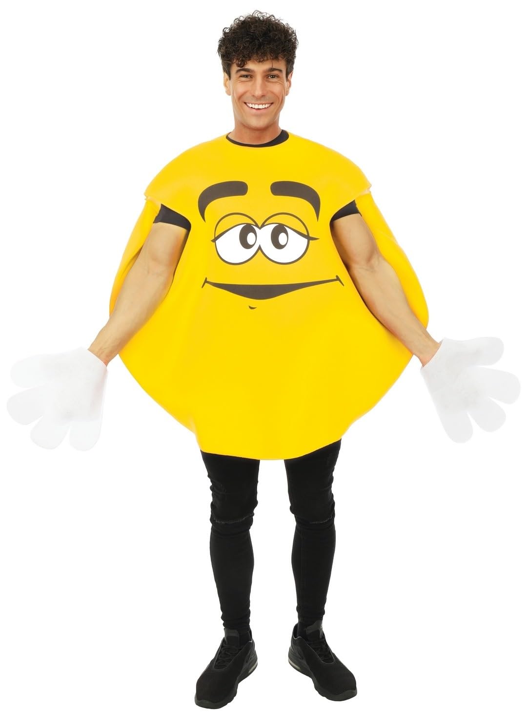 P'tit Clown 76702 Adult Round Sweet Costume – One Size – Yellow