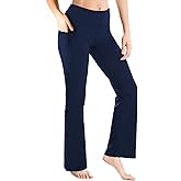 Yogipace Petite/Regular/Tall Women's Bootcut Yoga Pants Lounge Workout Pants with Side Pockets