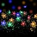 LOENDE Fairy Blossom Solar String Lights, 23FT 50 LED 8 Mode Solar Powered Outdoor Waterproof Flower Lights for Patio, Garden, Bedroom, Tree, Wreath, Holiday, Party, New Year Decorations(Multi Color)